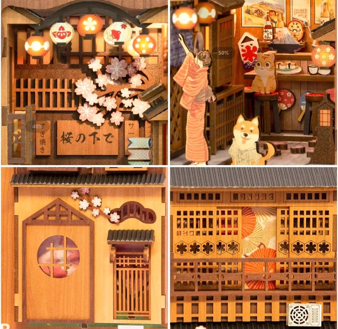 Book Nook Under the Sakura Tree DIY