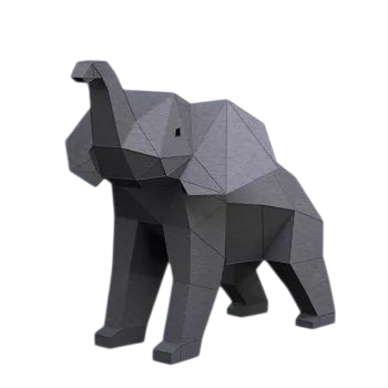 Éléphants Papercraft 3D – Kit créatif et décoratif DIY