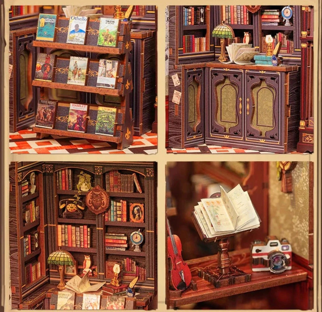 Book Nook Owl Bookstore DIY