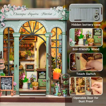 Book Nook en bois LED Champs-élysée – Kit DIY 199 pièces