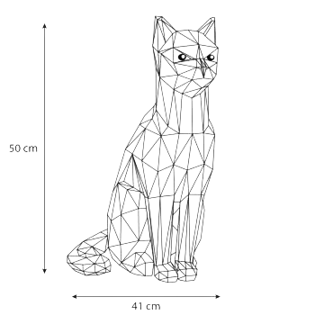 Chat Papercraft 3D – Kit de bricolage élégant et créatif DIY