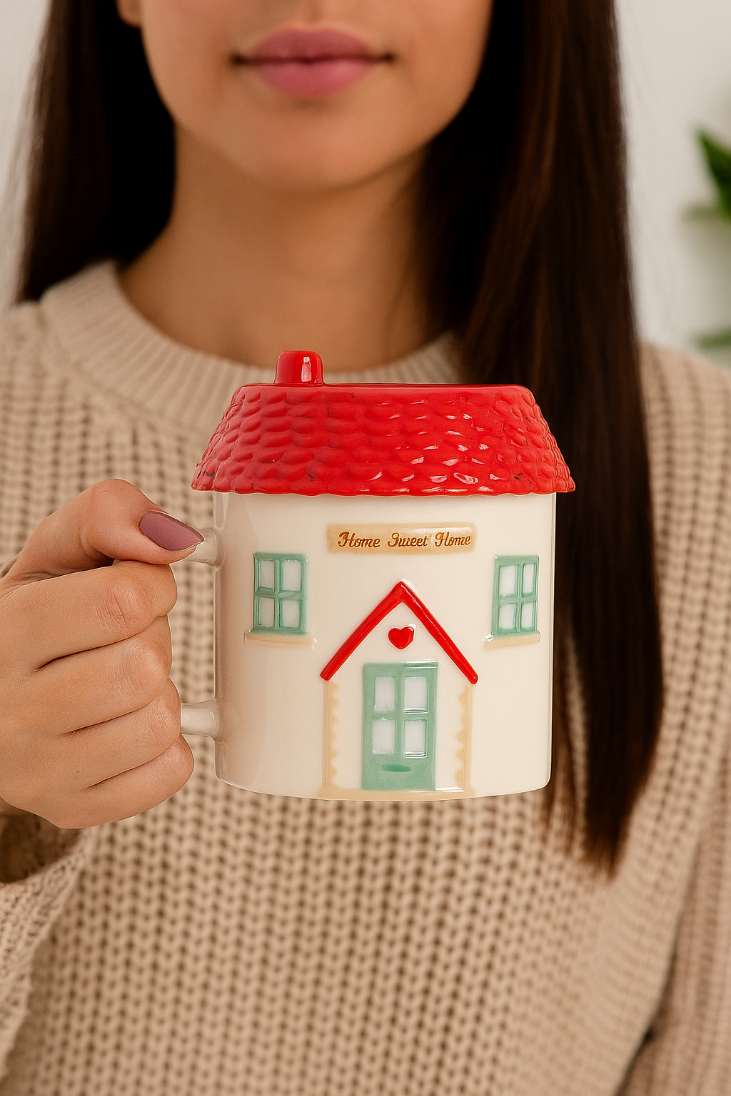 Homemade mug with lid
