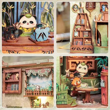Book Nook en bois LED Panda – Kit DIY 235 pièces