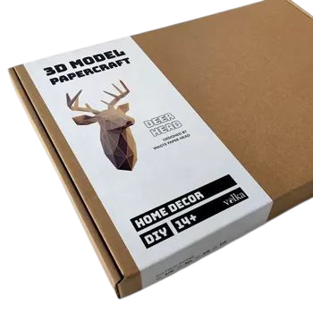 Tête de cerf Papercraft 3D – Kit de bricolage mural DIY