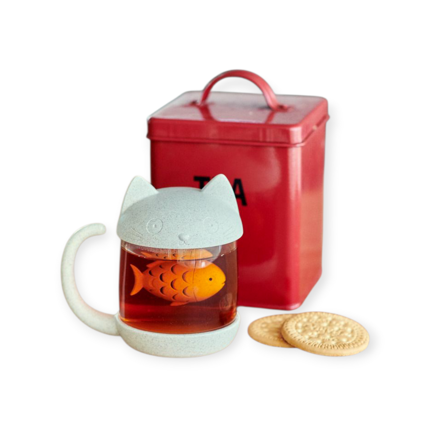 Tasse à thé Chaton & poisson