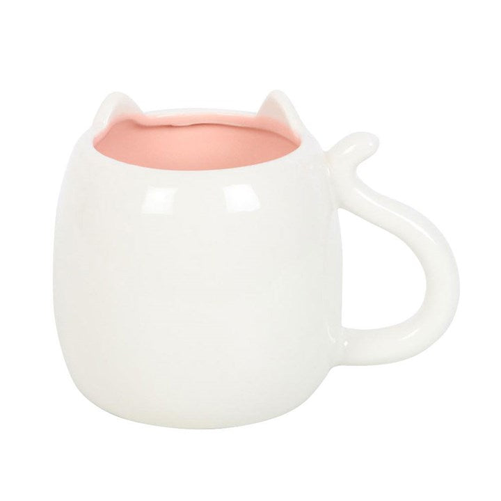 Mug chat kawaii blanc