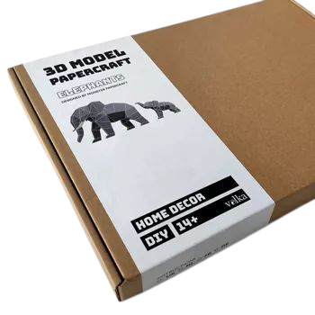Éléphants Papercraft 3D – Kit créatif et décoratif DIY