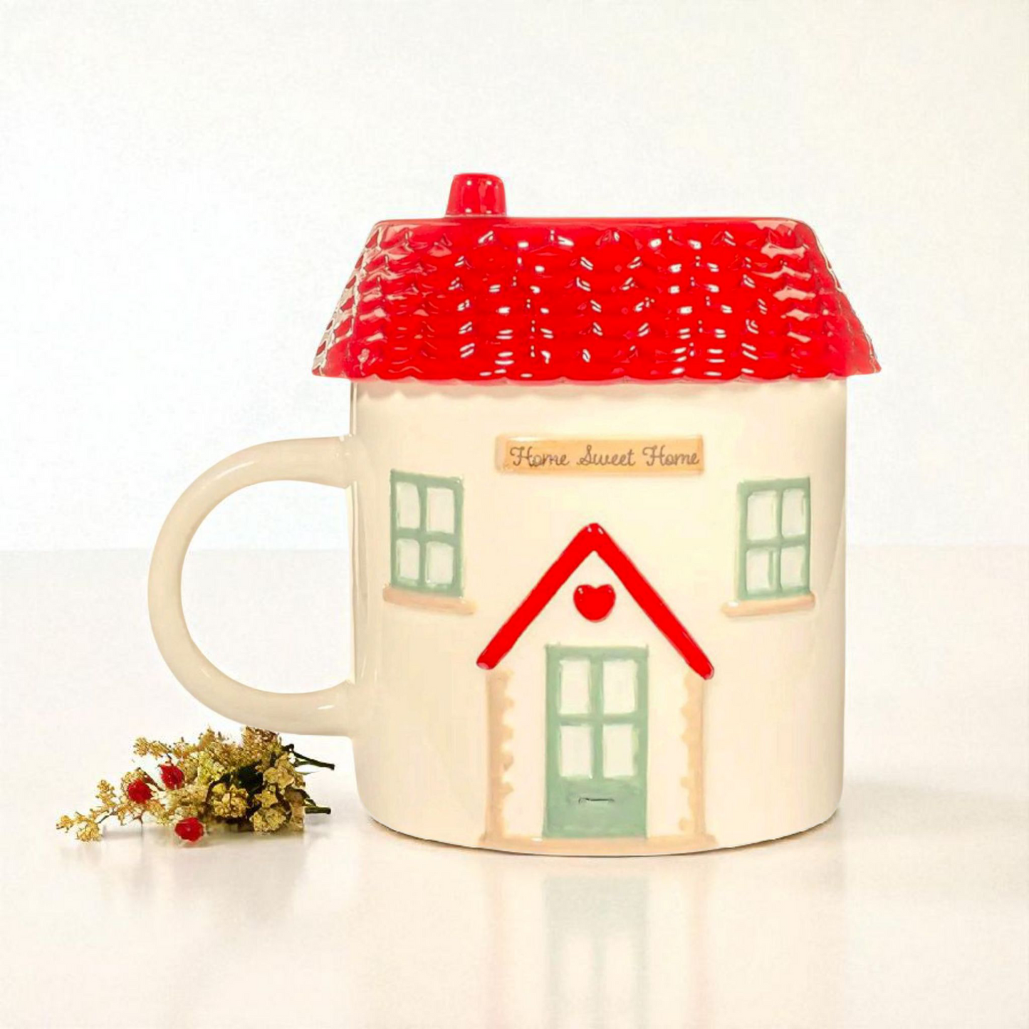 Homemade mug with lid