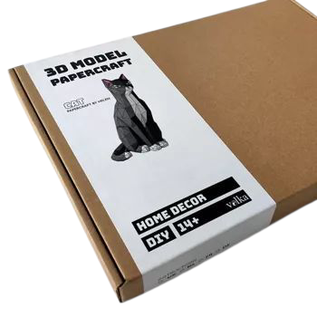 Chat Papercraft 3D – Kit de bricolage élégant et créatif DIY