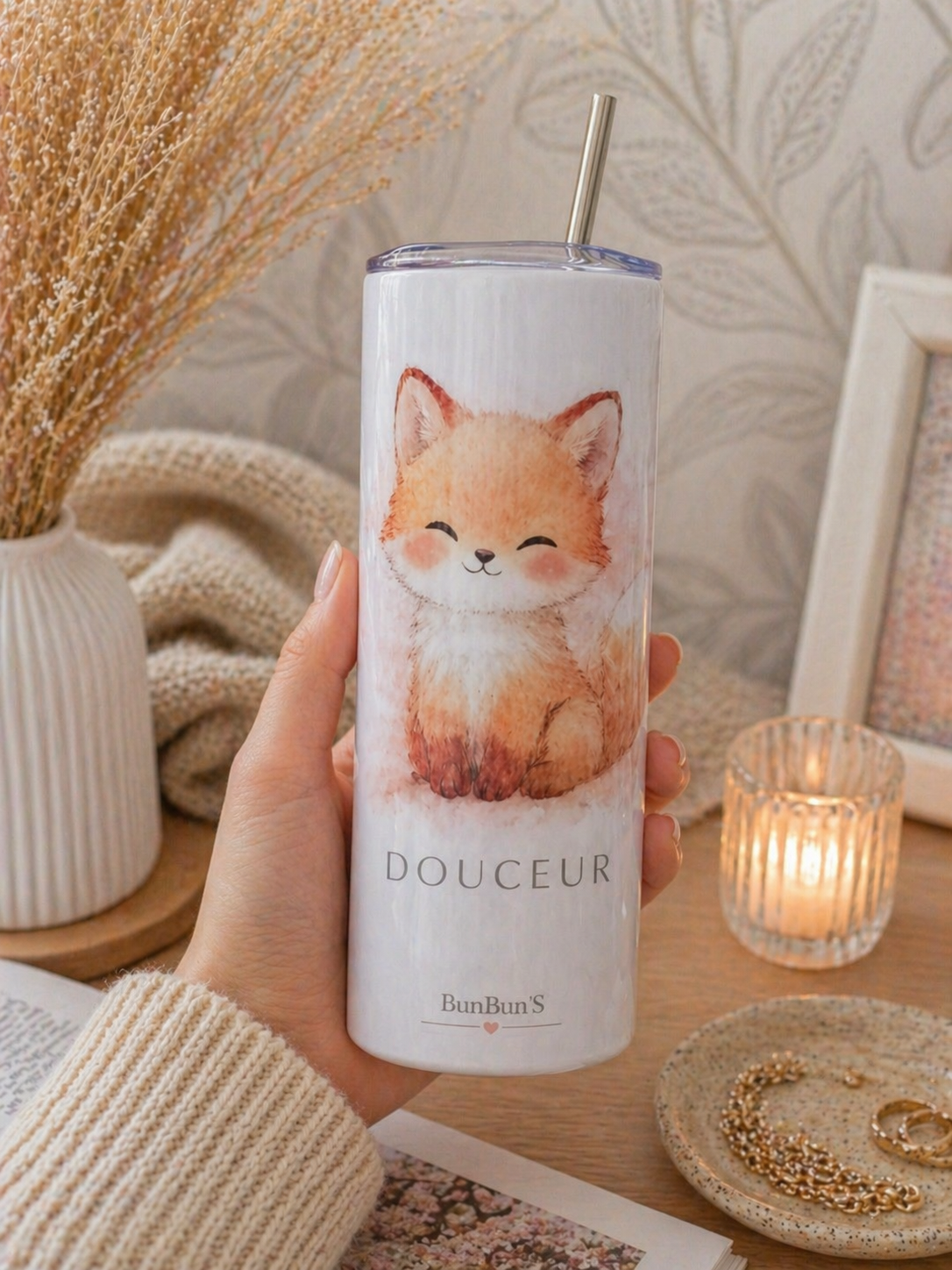 Gobelet Renard "Douceur"- 20oz Skinny straight - BunBun'S