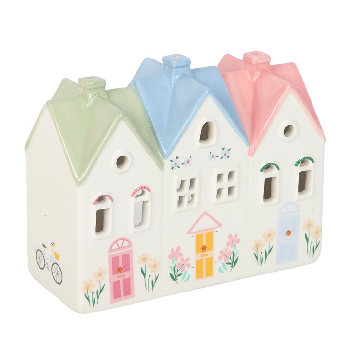 Porte bougie chauffe-plat maison pastel