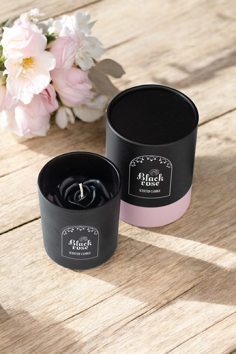 Bougie " Black rose"