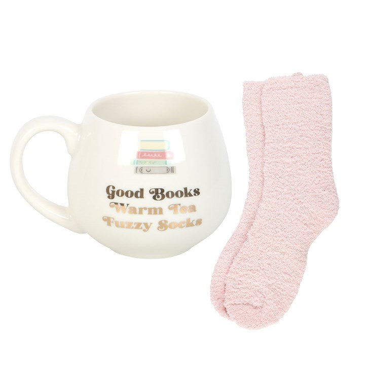 Mug + chaussettes "Good books"