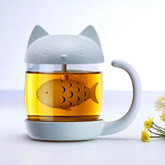 Tasse à thé Chaton & poisson