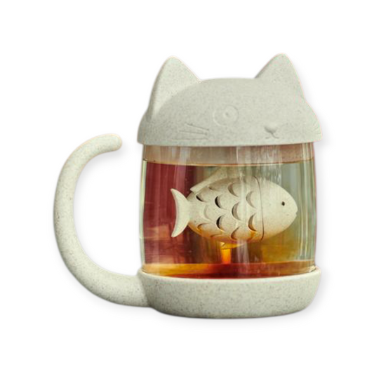 Tasse à thé Chaton & poisson