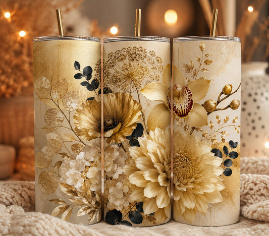 Gobelet Isotherme Fleurs "Plusieurs Modèles Disponibles"-20oz – Tumbler Floral avec Paille Métal
