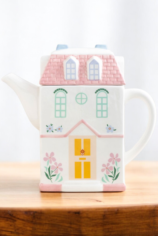 Théière maison pastel