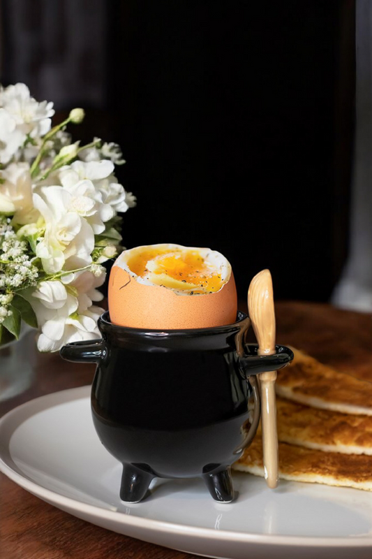 Coquetier noir chaudron