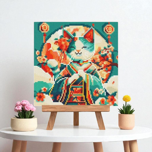 Diamond Painting DIY Chat Princesse Japonaise