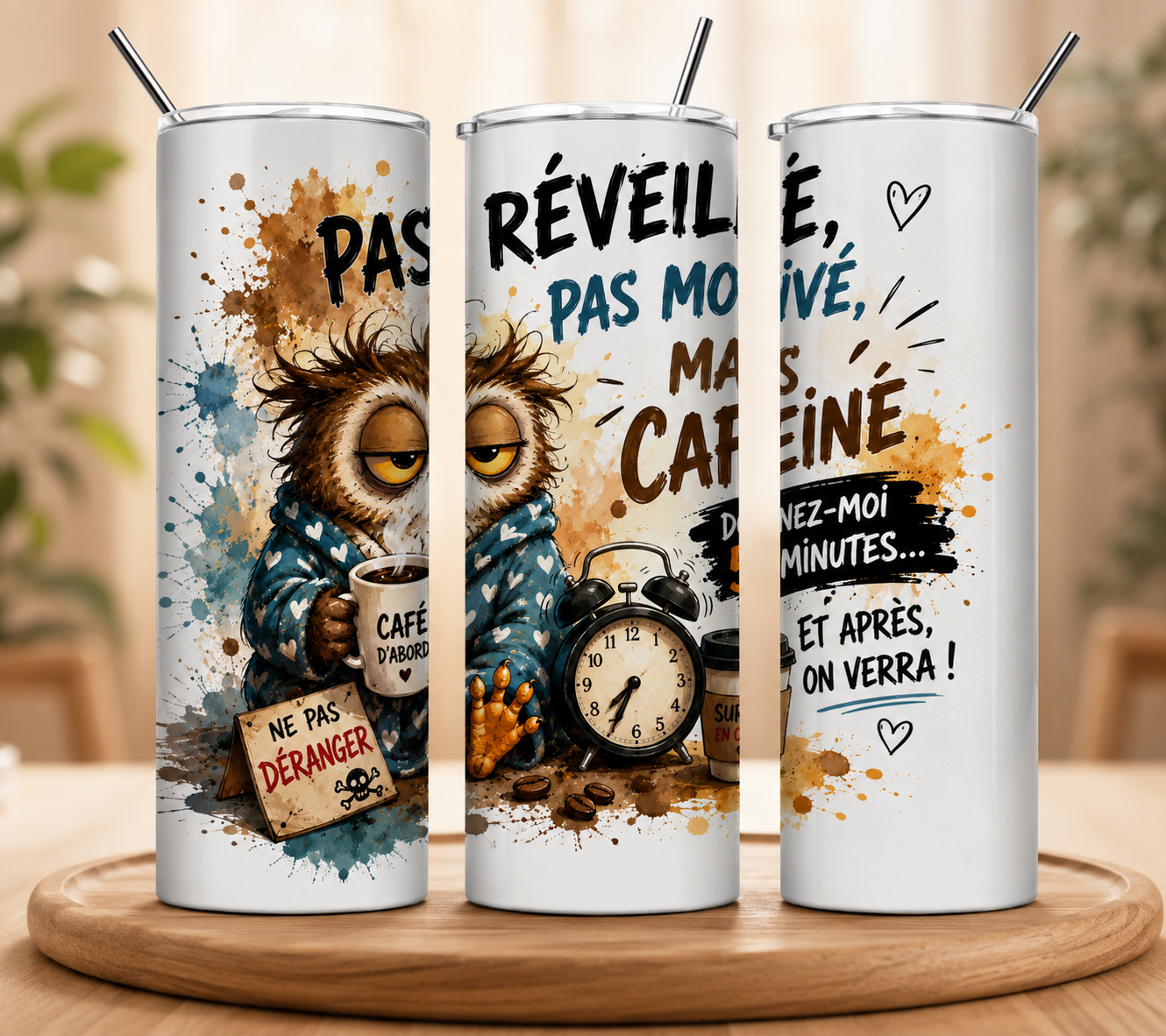 Gobelet Isotherme "Caféine" 20oz – Plusieurs modèles disponibles