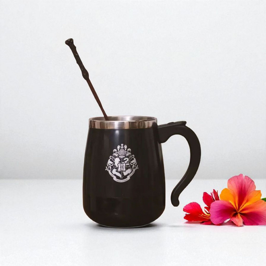 Mug Harry Potter à mélange automatique avec baguette magique – 450 ml