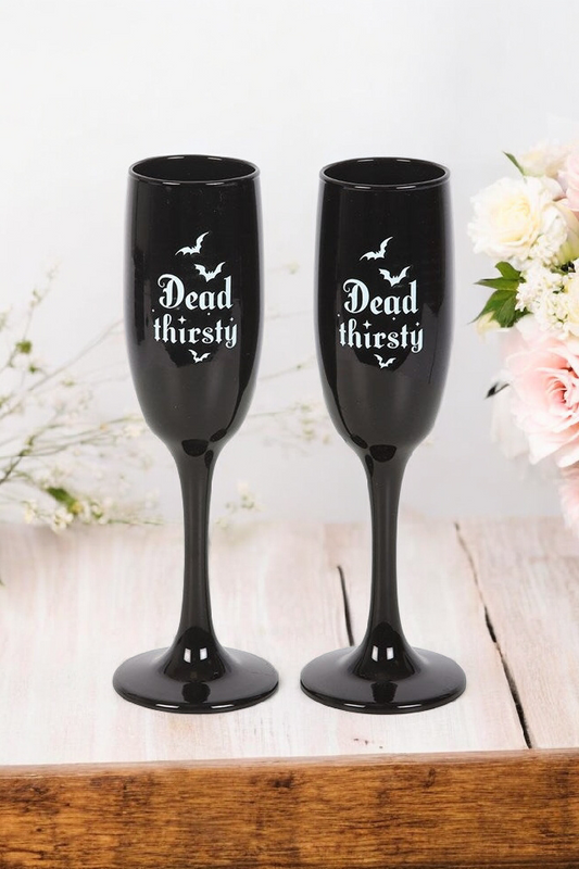 Lot de 2 flûtes "Dead thirsty"