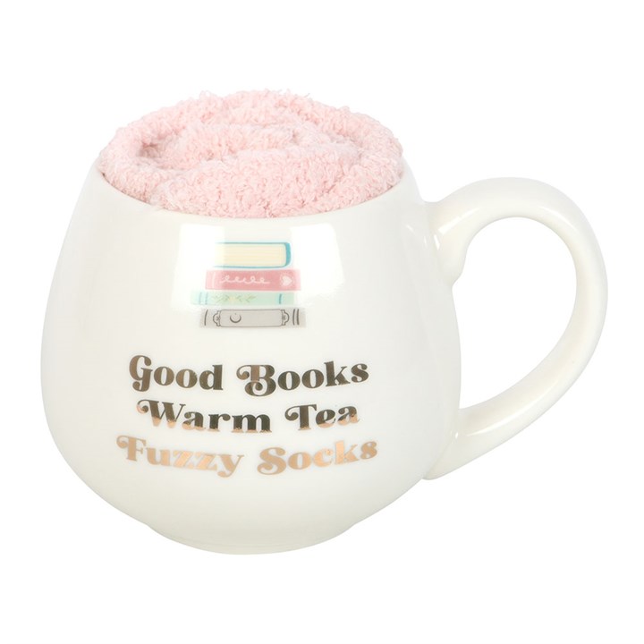 Mug + chaussettes "Good books"