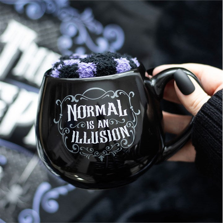 Mug + chaussettes " Normal is an illusion"