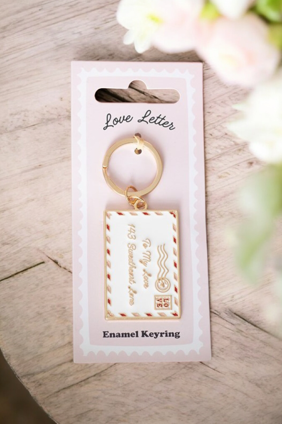 Porte-clé lettre d'amour