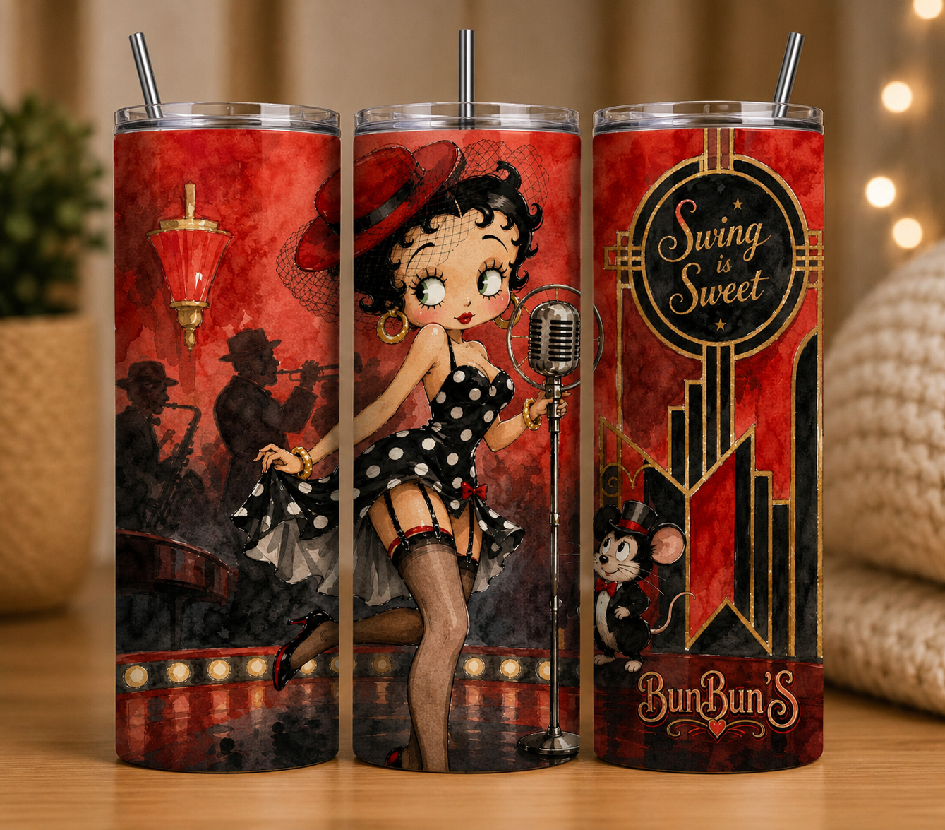 Gobelet Isotherme "Betty Boop" 20oz – Tumbler Pop Culture avec Paille Métal