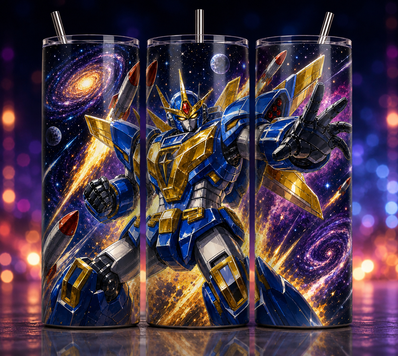 Gobelet Isotherme "Robot Goldorak" 20oz – Tumbler Pop Culture avec Paille Métal