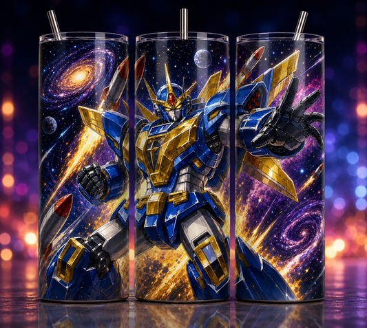 Gobelet Isotherme "Robot Goldorak" 20oz – Tumbler Pop Culture avec Paille Métal