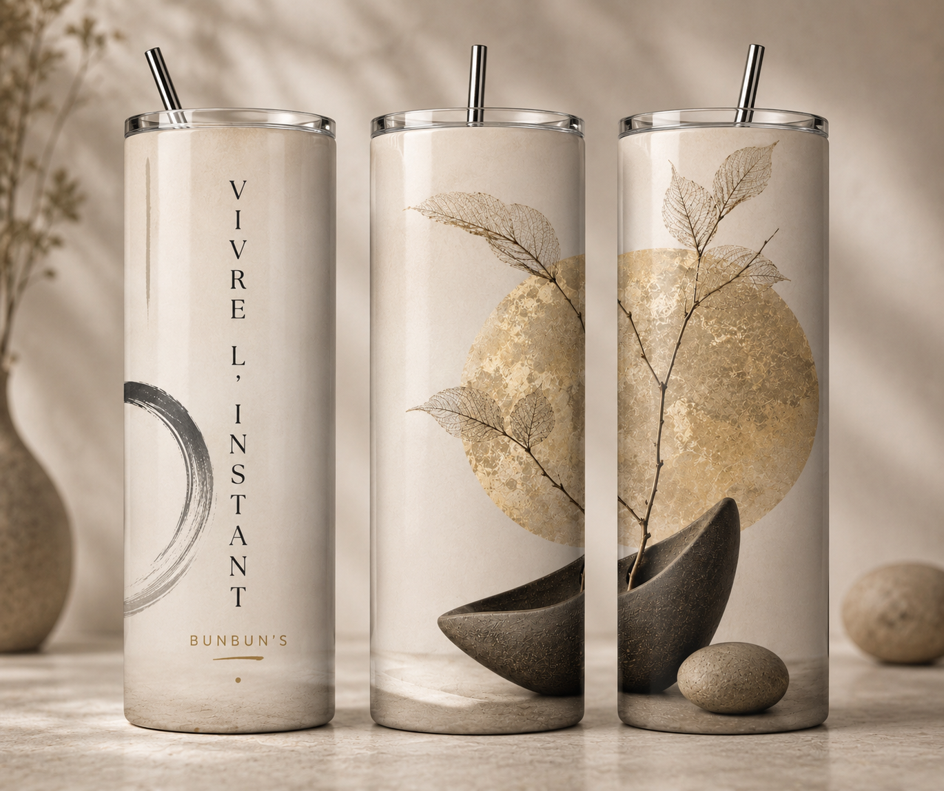 Gobelet Positif Inspirant "Plusieurs Modèles différents" 20oz – Tumbler Minimaliste avec Paille Métal
