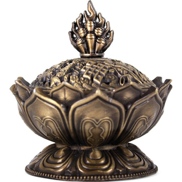 Brûleur d’encens « Lotus Zen » Bronze