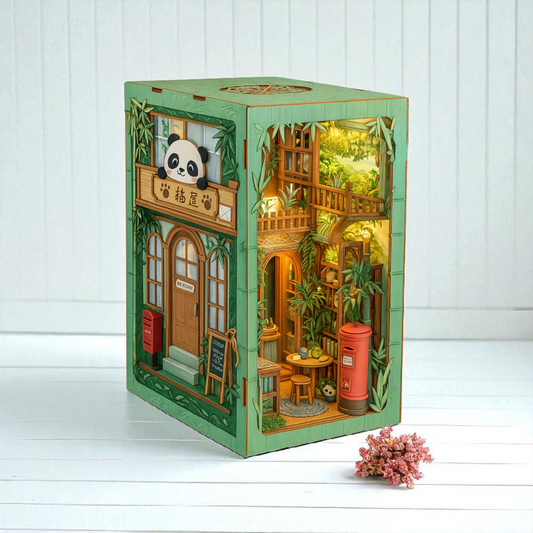Book Nook en bois LED Panda – Kit DIY 235 pièces