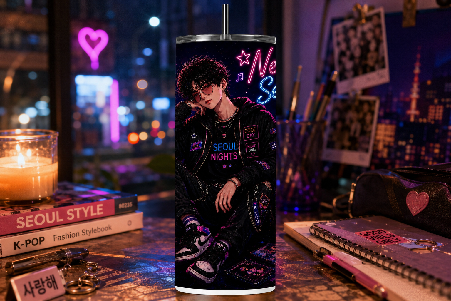 Gobelet K-Pop "Neon Seoul" - BunBun'S