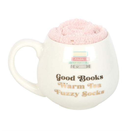 Mug + chaussettes "Good books"