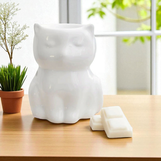 Brûleur d'huile Chat blanc