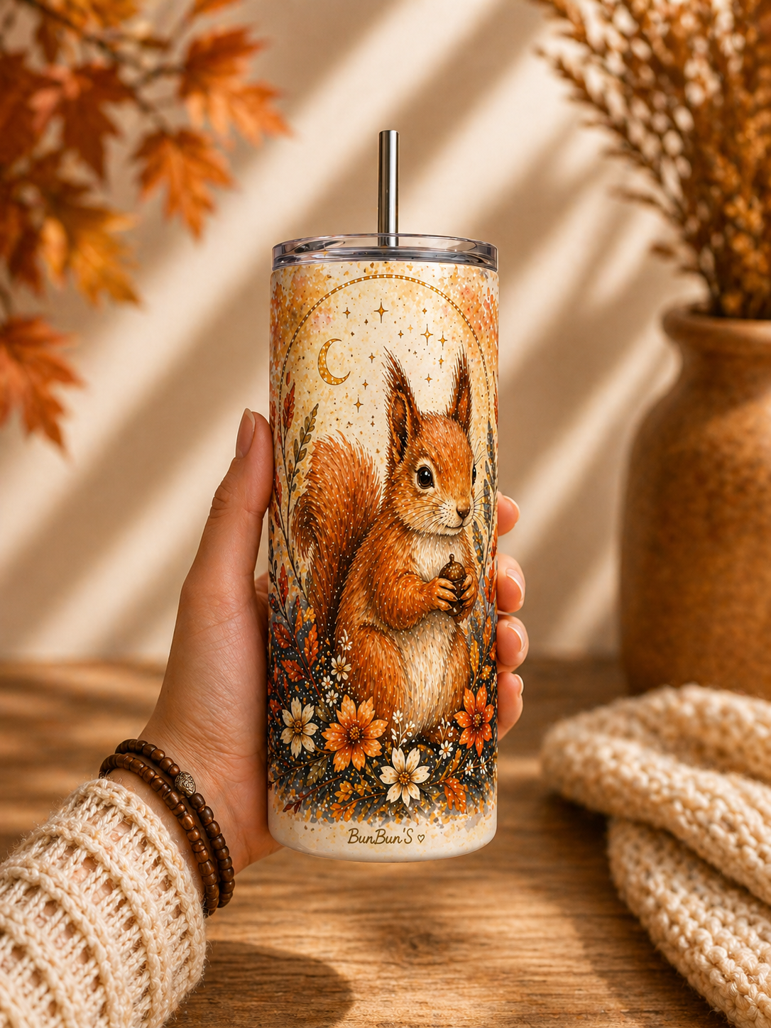 Gobelet Aquarelle – « Écureuil » - BunBun'S
