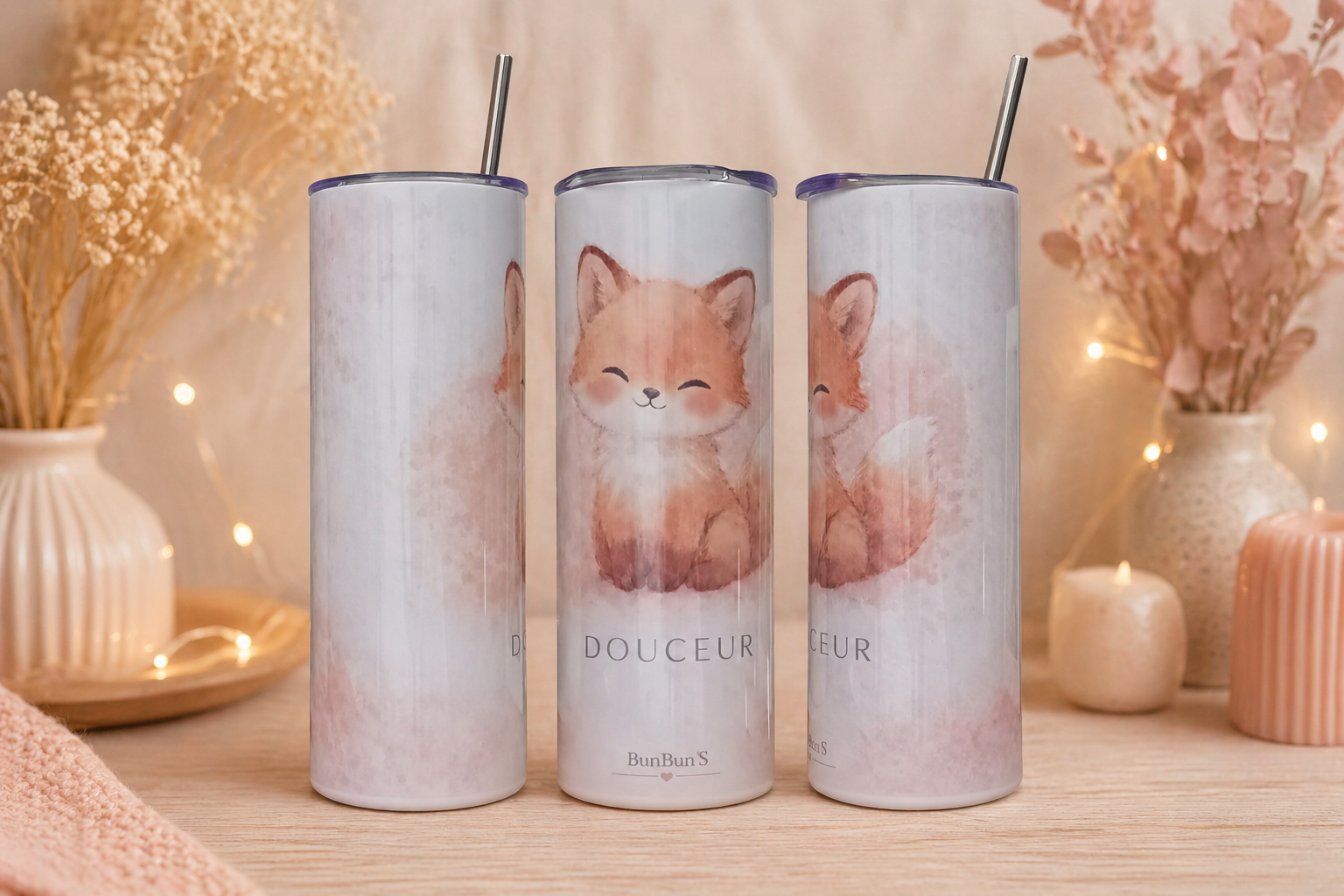 Gobelet Renard "Douceur"- 20oz Skinny straight - BunBun'S