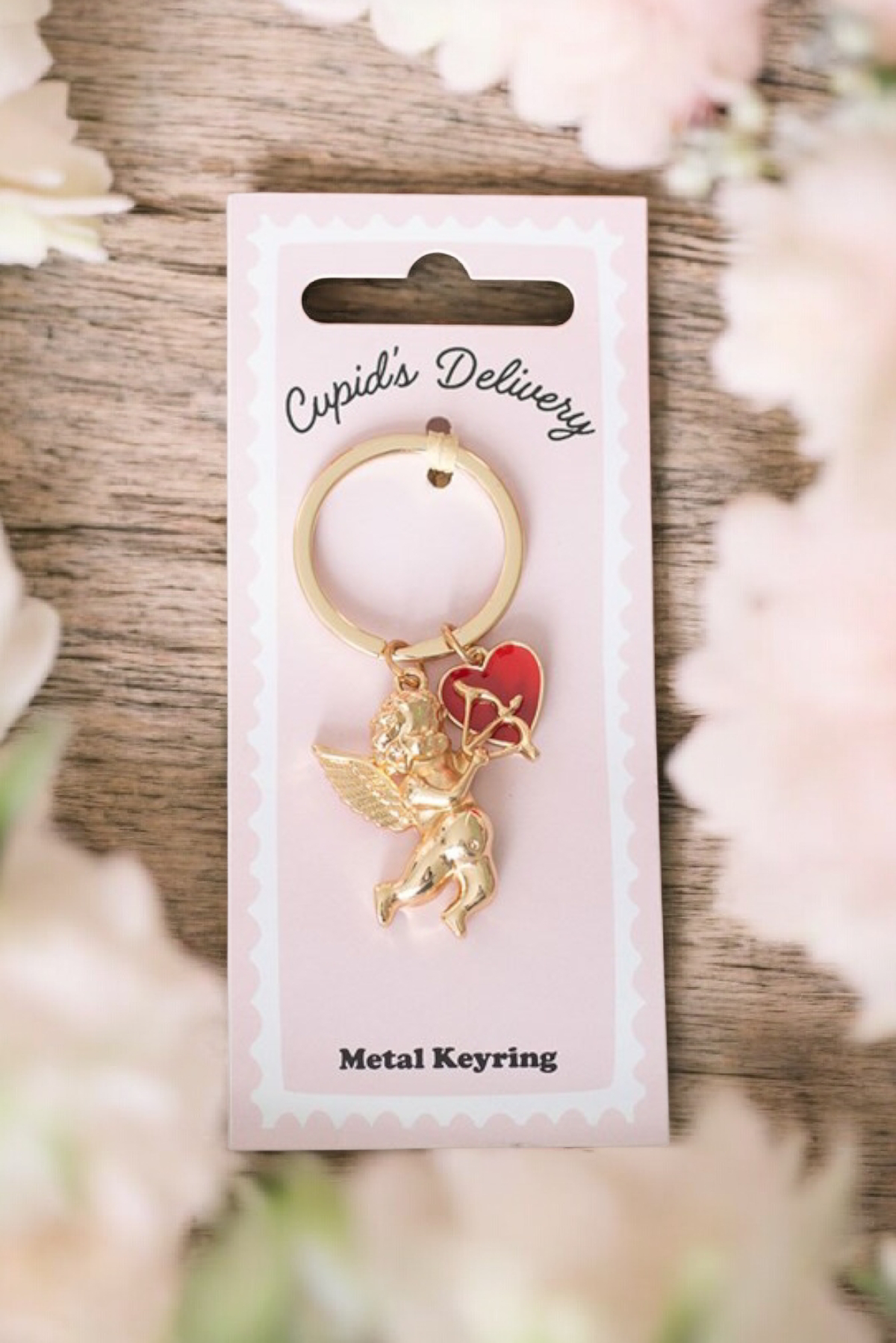 Porte-clé cupidon doré