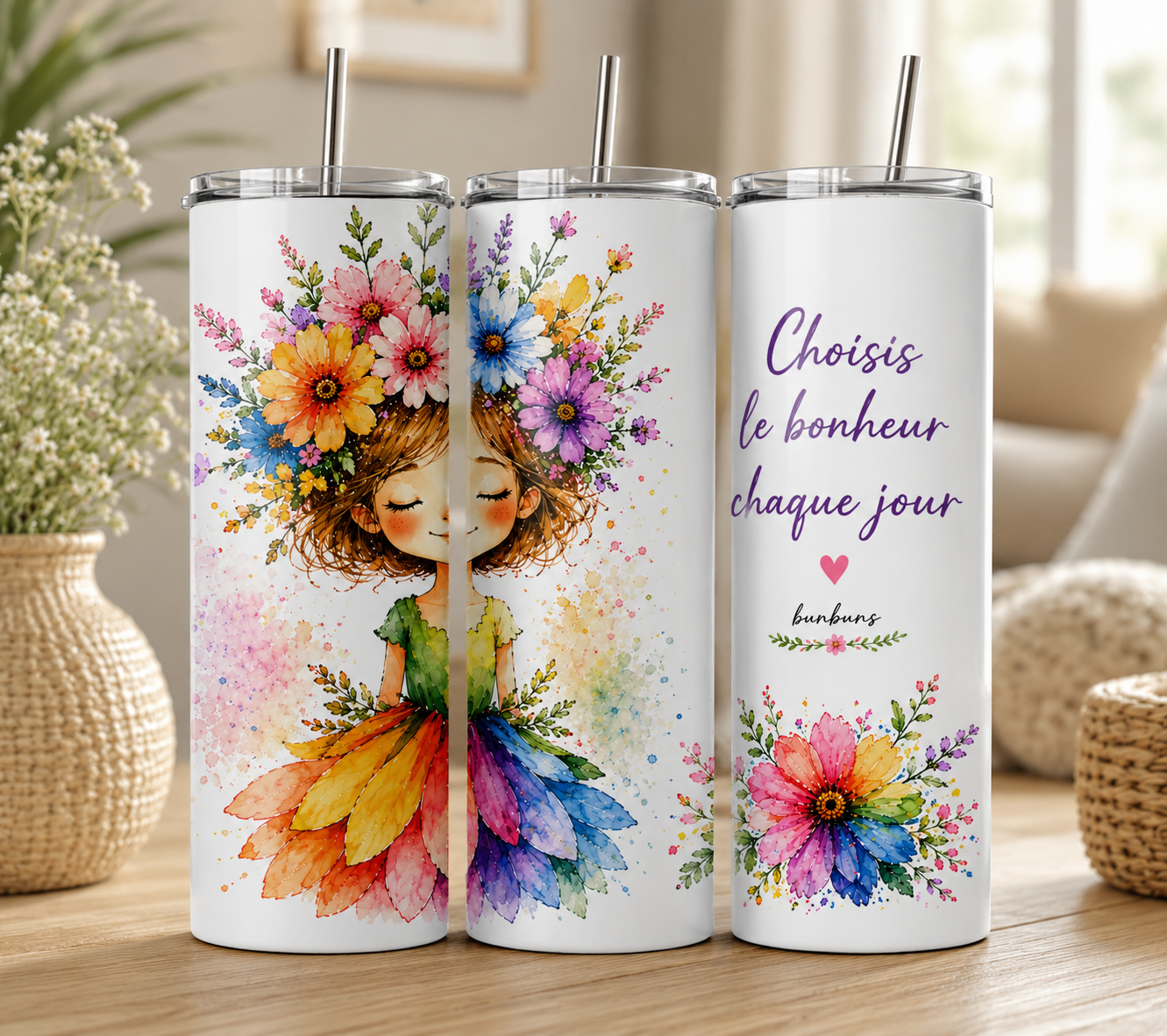 Gobelet Motivation "Choisis Le Bonheur" - BunBun'S